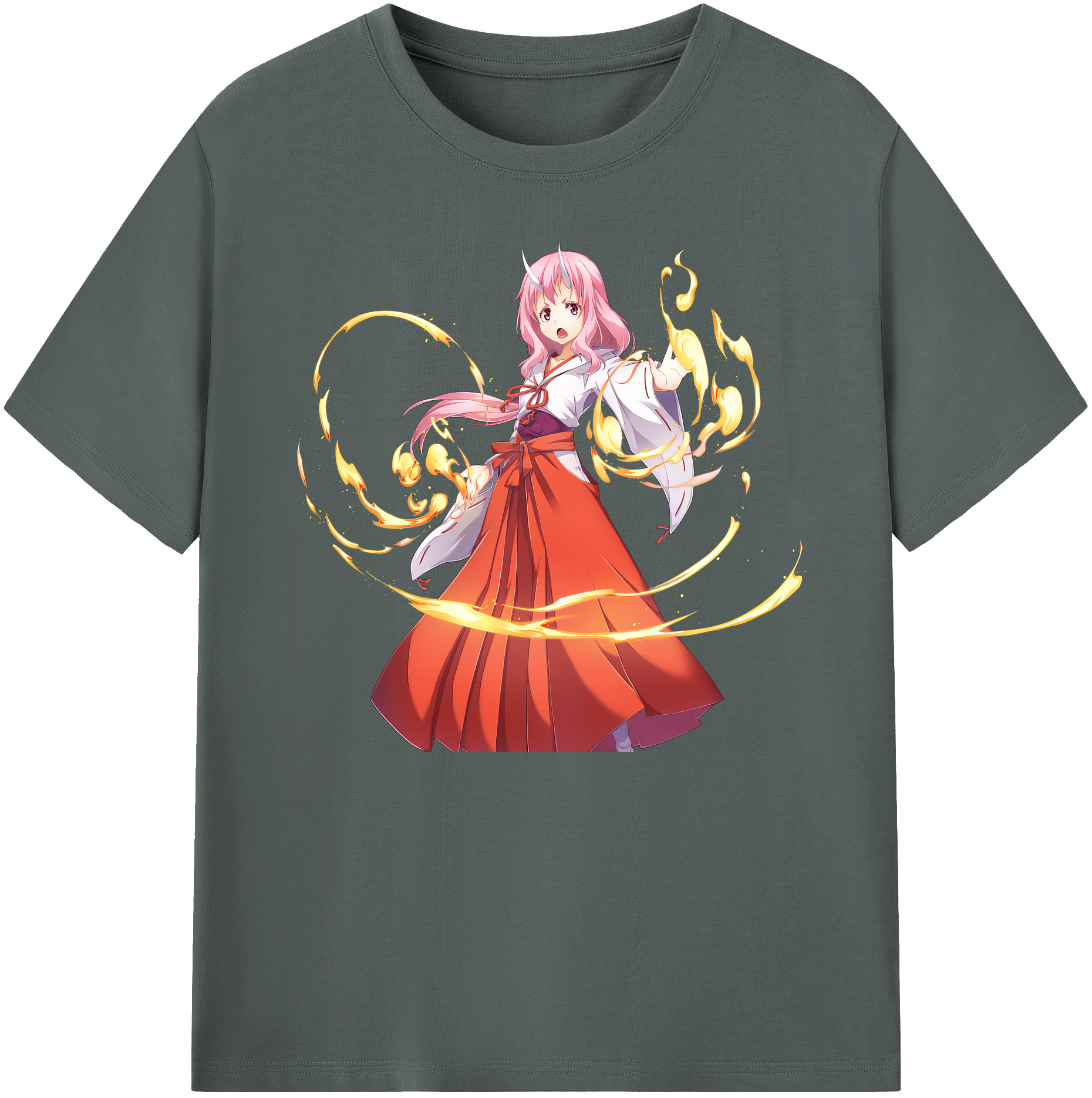 （画像用） 転スラ Regarding Reincarnated to Slime 綿100％ メンズ半袖Tシャツ｜肌触りやわらか＆通気性